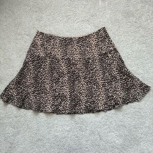 Joie New Silk Animal Print Mini Skirt Sz 8